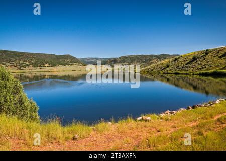 Big Beaver Reservoir, Oak Ridge State Wildlife area, vicino a Buford, Colorado, Stati Uniti Foto Stock