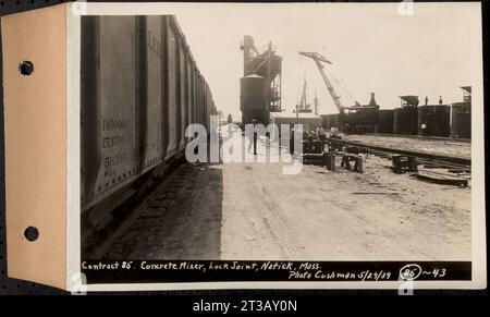 Contratto n. 85, produzione e consegna di tubi per cilindri in acciaio per calcestruzzo prefabbricato, Southborough, Framingham, Wayland, Natick, Weston, betoniera, Natick, Mass., maggio 29, 1939 Foto Stock