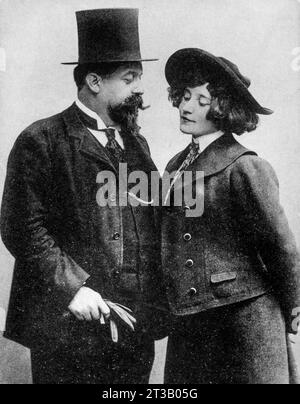 Fotografia , Ritratto di Sidonie Gabrielle Colette ( 1873 - 1954 ) e suo marito Henry Gauthier Villars conosciuto come Willy ( 1859 - 1931 ) Foto Stock