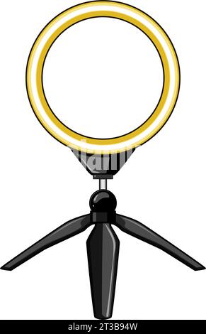 effetto illustrazione vettoriale dei cartoni animati ad anello chiaro Illustrazione Vettoriale