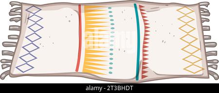 disegno vettoriale del tappeto boho in texture Illustrazione Vettoriale