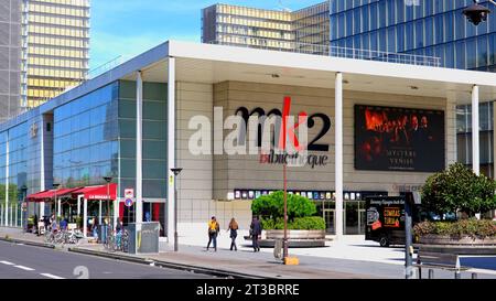 MK2 Cinemas a Parigi presso la Biblioteca Nazionale - CITTÀ DI PARIGI, FRANCIA - 4 SETTEMBRE 2023 Foto Stock