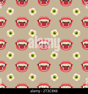 Halloween Vampire Fangs e Zombie occhiali dal design senza cuciture Foto Stock