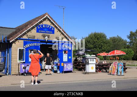 Goathland la location del fittizio Aidensfield in Heartbeat, il popolare dramma poliziesco degli anni '60, on the Yorkshire Moors, Regno Unito Foto Stock