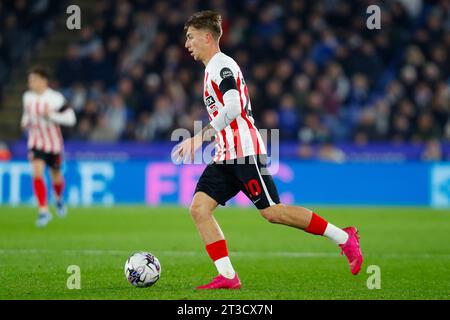 King Power Stadium, Leicester, Regno Unito. 24 ottobre 2023. EFL Championship Football, Leicester City contro Sunderland; Jack Clarke di Sunderland Credit: Action Plus Sports/Alamy Live News Foto Stock