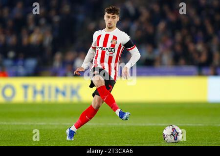 King Power Stadium, Leicester, Regno Unito. 24 ottobre 2023. EFL Championship Football, Leicester City vs Sunderland; Niall Huggins of Sunderland Credit: Action Plus Sports/Alamy Live News Foto Stock