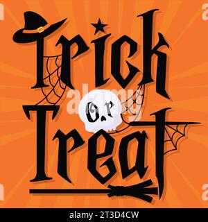 Sfondo lettering halloween colorato vettore Illustrazione Vettoriale