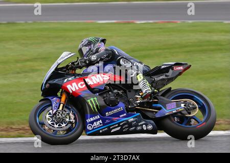 Jason o'Halloran - McAMS Yamaha - in sella alla Yamaha 22 nelle 2023 Superbike britanniche a Brands Hatch nell'ottobre 2023 Foto Stock