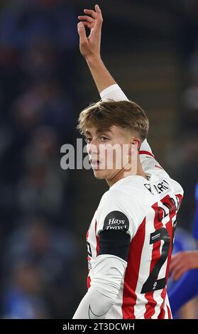 Leicester, Regno Unito. 24 ottobre 2023. Jack Clarke di Sunderland durante la partita per il campionato Sky Bet al King Power Stadium di Leicester. Il credito fotografico dovrebbe leggere: Darren Staples/Sportimage Credit: Sportimage Ltd/Alamy Live News Foto Stock