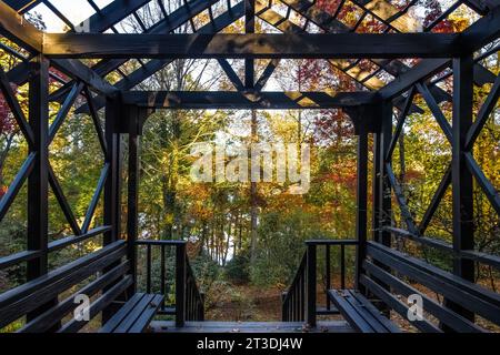 Sentiero presso gli Hamilton Rhododendron Gardens a Hiawassee, Georgia. (USA) Foto Stock