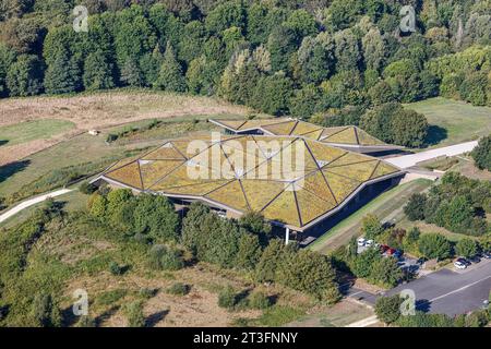 Francia, Vendee, Les Lucs sur Boulogne, l'Historial de Vendee museum (vista aerea) Foto Stock