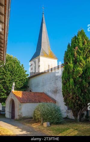 Francia, Vendee, isola di Noirmoutier, Barbatre, chiesa di Saint-Nicolas Foto Stock