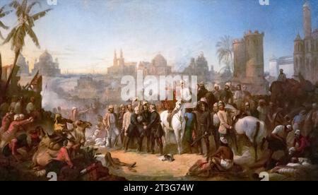 The Relief of Lucknow, 1857, di Thomas Jones Barker Foto Stock