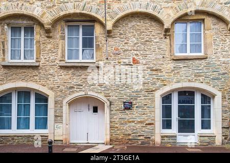 Francia, Manche, Cotentin, Cherbourg en Cotentin, location delle riprese di Les Parapluies de Cherbourg Foto Stock