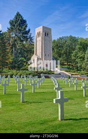 Francia, Aisne, Belleau, la Cimiteria americana Aisne-Marne Foto Stock