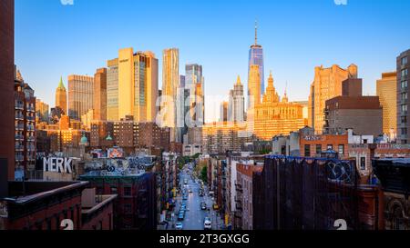 New York, Stati Uniti - ottobre-08-2023 - vista panoramica a chinatown, Manhattan Foto Stock