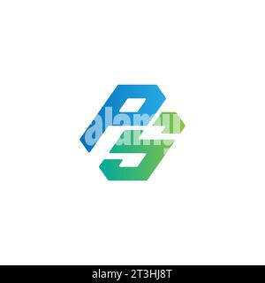 Logo PS, monogramma PS, logo PS iniziale, logo PS lettera, icona, vettore Illustrazione Vettoriale