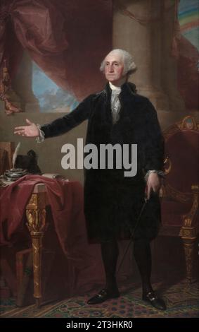 Gilbert Stuart, George Washington, Lansdowne Ritratto, 1796; olio su tela, National Portrait Gallery, Washington DC, Stati Uniti d'America. Foto Stock