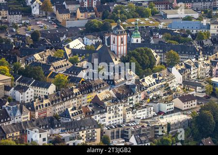 Luftbild, Evang. Nikolaikirche und kath. Kirche St Marien, Rathaus, Siegen-Kernband, Siegen, Siegerland, Nordrhein-Westfalen, Deutschland ACHTUNGxMINDESTHONORARx60xEURO *** Vista aerea, Evang Nikolaikirche e chiesa cattolica St Marien, municipio, Siegen core band, Siegen, Siegerland, Renania settentrionale-Vestfalia, Germania ATTENTIONxMINESTHONORARx60xEURO credito: Imago/Alamy Live News Foto Stock