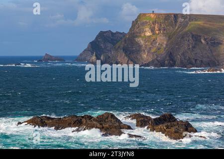 Malin More Coastline, Glencolumbkille, Contea di Donegal, Irlanda Foto Stock