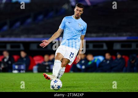 ROTTERDAM, PAESI BASSI - OTTOBRE 25: Nicolo Casale (SS Lazio) durante il girone e - UEFA Champions League 2023/24 partita del SC Feyenoord e SS Lazio a Foto Stock