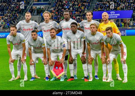 Milano, Italia. 24 ottobre 2023. La partenza 11 del Salzburg per la partita di UEFA Champions League tra Inter e FC Salzburg a Giuseppe Meazza a Milano. (Foto: Gonzales Photo - Tommaso Fimiano). Foto Stock