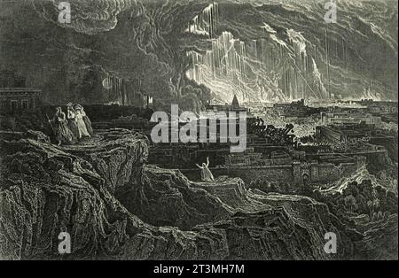 Sodoma e Gomorra, stampa, Germania 1830 Foto Stock