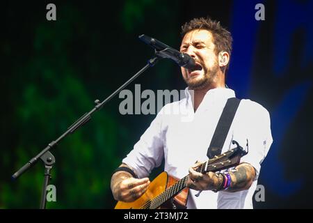 Londra, Regno Unito - 6 luglio 2023: Frank Turner and the Sleeping Souls si esibiscono all'American Express British Summertime a Hyde Park, Londra Foto Stock