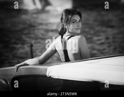 Venezia, Italia. 7 settembre 2023. L'attrice Esra Bilgij Credit: Independent Photo Agency/Alamy Live News Foto Stock