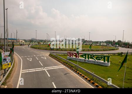 26 ottobre 2023, Chittagong, Potenga, Bangladesh Karnaphuli Tunnel, ufficialmente noto come Bangabandhu Sheikh Mujibur Rahman Tunnel, è un tunnel sottomarino Foto Stock