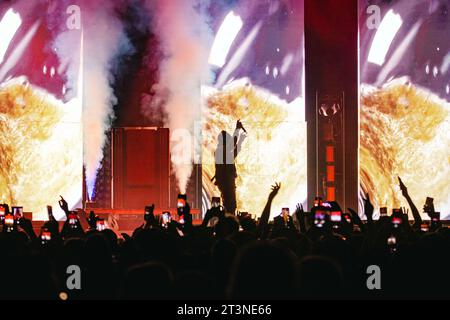 Milano, Italia. 22 ottobre 2023. Jeremih si esibisce dal vivo durante il Final Lap Tour al Mediolanum Forum di Assago il 22 ottobre 2023 a Milano (foto di Alessandro Bremec/NurPhoto) crediti: NurPhoto SRL/Alamy Live News Foto Stock