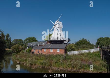 The Rye Windmill Bed & Breakfast on the River Tillingham, Rye, e Sussex, Regno Unito. Foto Stock