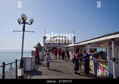 Brighton, Regno Unito. 9 settembre 2023. Vista diurna del molo di Brighton Palace. Foto Stock