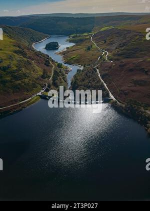 Vista aerea della Elan Valley Foto Stock