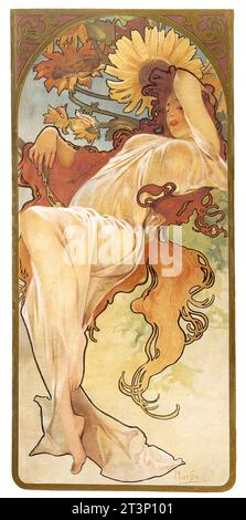 Alphonse Mucha, poster Art Nouveau, 1896 Foto Stock