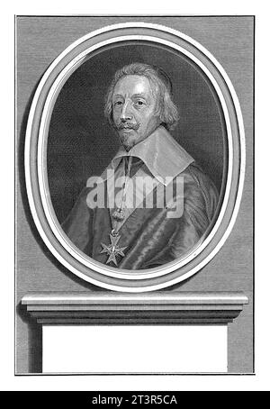 Ritratto del Cardinale Armand-Jean du Plessis, Duca di Richelieu, Bernard Picart, 1728 Ritratto del Cardinale Armand-Jean du Plessis, Duca di Richelieu. Foto Stock