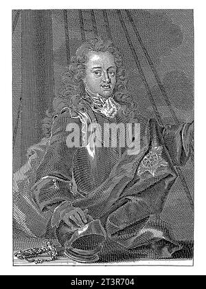 Ritratto di James Francis Edward Stuart, Principe di Galles, pretendente al trono di Gran Bretagna, Martin Bernigeroth, Johann Martin Bernigeroth, 170 Foto Stock