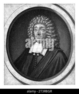 Ritratto del predicatore Jacobus Streso, Pieter Schenk (i), 1689 Foto Stock