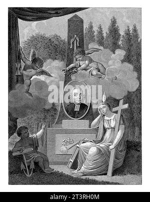 Memoriale allegorico di Adolf Frederik van der Scheer, Philippus Velijn, dopo Jacobus van Meurs, memoriale allegorico del 1811 di Adolf Frederik van der Foto Stock