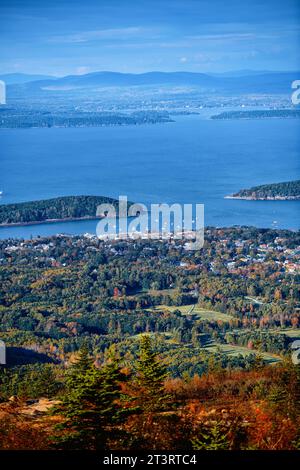 Bar Harbor Maine in autunno Foto Stock