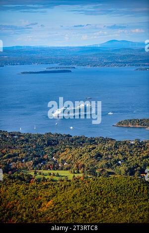 Bar Harbor Maine in autunno Foto Stock