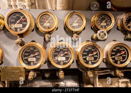 Muskegon, Michigan - la USS Silversides, un sottomarino classe Gato della seconda guerra mondiale, presso l'USS Silversides Submarine Museum. Foto Stock