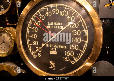 Muskegon, Michigan - la USS Silversides, un sottomarino classe Gato della seconda guerra mondiale, presso l'USS Silversides Submarine Museum. Foto Stock
