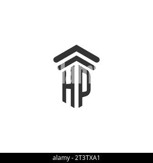 Modello di design del logo HP Initial for Law Firm Illustrazione Vettoriale