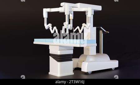 Il sistema chirurgico da Vinci è un sistema chirurgico robotico che utilizza un approccio chirurgico minimamente invasivo. Foto Stock