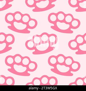 Illustrazione vettoriale con motivo senza cuciture Halloween rosa. Stampa rosa in stile piatto. Citazione lettering di Halloween Illustrazione Vettoriale