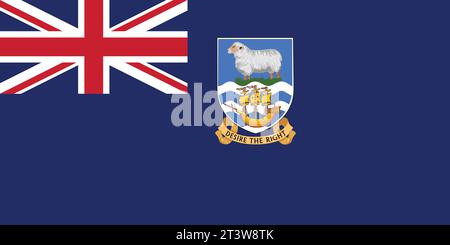 Bandiera nazionale delle Isole Falkland che può essere utilizzata per i giorni nazionali. Illustrazione vettoriale Illustrazione Vettoriale