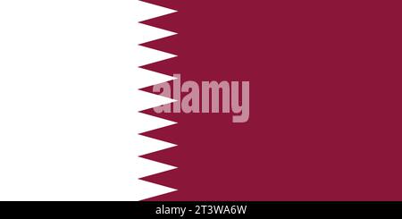 Bandiera nazionale del Qatar che può essere utilizzata per celebrare le giornate nazionali del Qatar. Illustrazione vettoriale Illustrazione Vettoriale