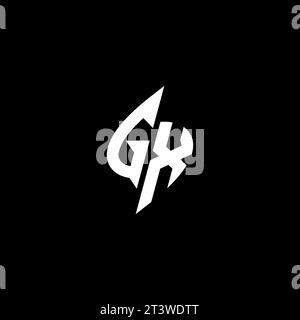 Logo Esport monogramma GX con design vettoriale di forma accattivante Illustrazione Vettoriale
