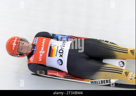 Natalie Geisenberger Aktion Viessmann Rodel Welt Cup Teamstaffel a Koenigssee, Deutschland AM 04.01.2015 Foto Stock